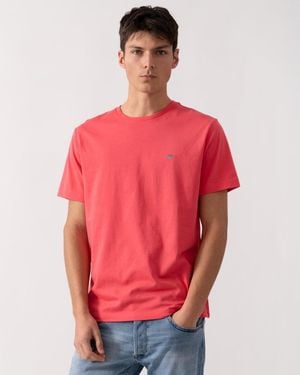 GANT Regular Fit Short Sleeve Shield Logo T-Shirt - Red