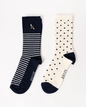 Joules Everyday 2 Pack Socks - Black