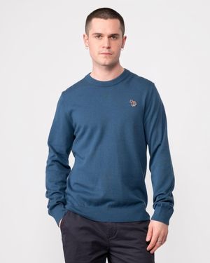 Paul Smith Crew Neck Jumper in Blue for Men Lyst