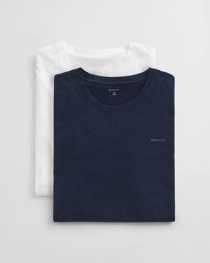 GANT 2-Pack Crew Neck T-Shirts - Blue