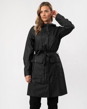 Rains Curve Long Jacket - Black