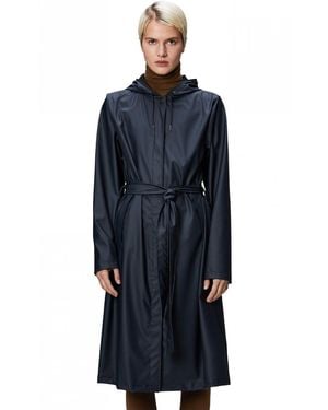 Rains A-line Longer Jacket - Blue