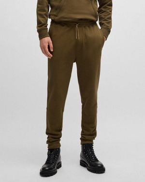 BOSS Sestart Cotton-Terry Tracksuit Bottoms With Logo Patch A/W 24 - Multicolour