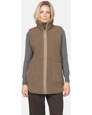 Ilse Jacobsen Long Pile Gilet - Natural
