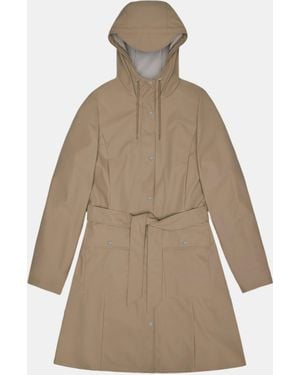 Rains Curve Long Jacket - Natural