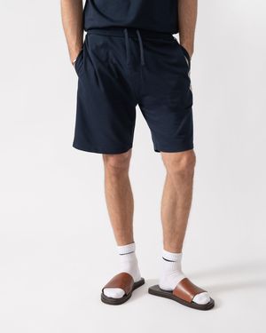 BOSS Authentic Loungewear Shorts With Stripe And Logo - Blue