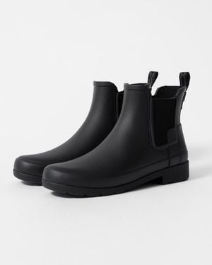 HUNTER Refined Chelsea Logo Slim Fit Boots - Black