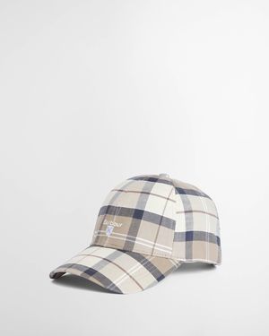 Barbour Tartan Sports Cap - White