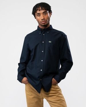 Lacoste Casual Long Sleeve Woven Shirt - Blue