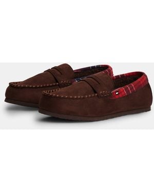 Tommy Hilfiger Check Driver Hilfiger House Shoes - Brown
