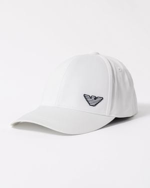 Emporio Armani Cap With Eagle Logo - White