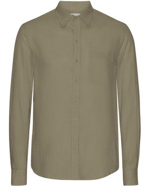 COLORFUL STANDARD Long Sleeve Linen Shirt - Green