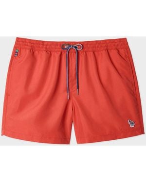 Paul Smith Zebra Swim Shorts - Red