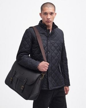 Barbour Leather Briefcase - Black