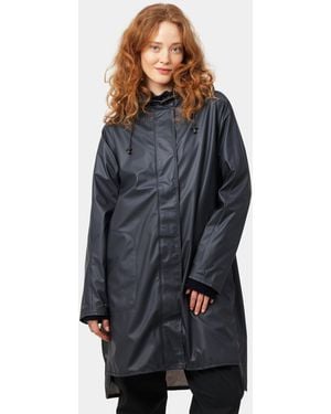 Ilse Jacobsen Rain A-Line Rubberised Raincoat - Blue