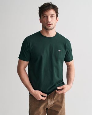 GANT Regular Fit Short Sleeve Shield Logo T-Shirt - Green