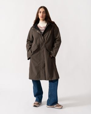 Ilse Jacobsen Daybreak Long Softshell Raincoat - Blue