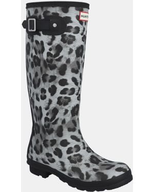 HUNTER Original Tall Insulated Snow Leopard Boot - Black