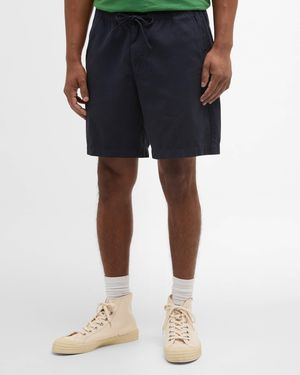 Barbour Washed Oxford Relaxed Shorts - Blue