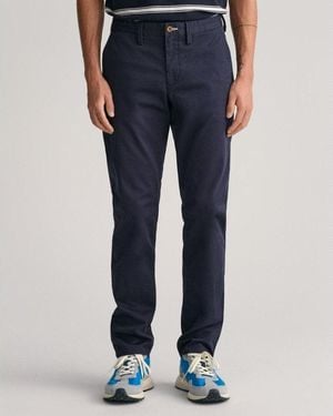 GANT Slim Fit Twill Chinos - Blue
