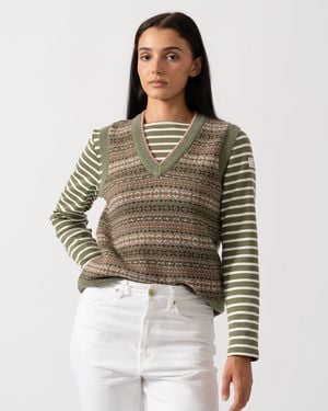 Joules Islay V-Neck Knit Tank Top - Brown