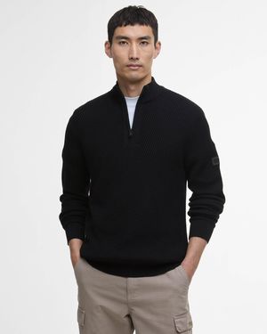 Barbour Dune Funnel Neck Jumper - Black