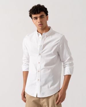 Paul Smith Ps Long Sleeve Tailored Fit Stitch Cuff Detail Shirt - White