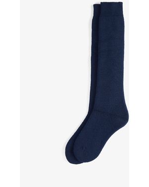 Barbour Wellington Knee Length Socks - Blue