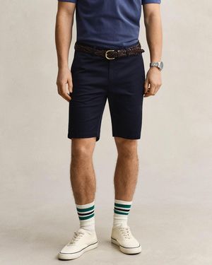 GANT Slim Fit Sports Chino Shorts - Blue