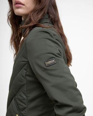Barbour Natalia Quilted Hybrid Jacket - Green