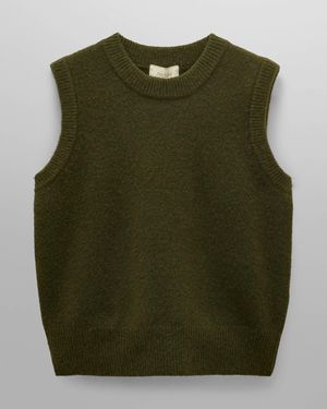 Joules Holly Crew Neck Knit Tank Top - Green