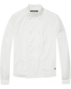 Maison Scotch Double Breasted Shirt - White
