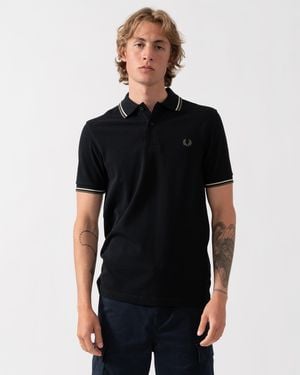 Fred Perry Twin Tipped Signature Polo Shirt - Black