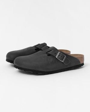 Birkenstock Boston Leather Clogs, Size: Uk 8 - Black