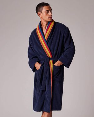 Paul Smith Artist Stripe Dressing Gown - Blue