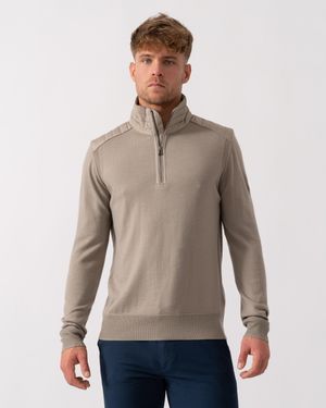 Belstaff Kilmington Merino Wool Quarter Zip Jumper - Grey