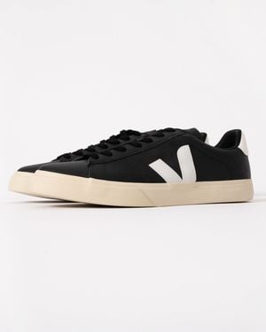 Veja Campo Leather Trainers - Black