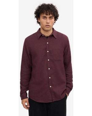 COLORFUL STANDARD Organic Flannel Shirt - Purple