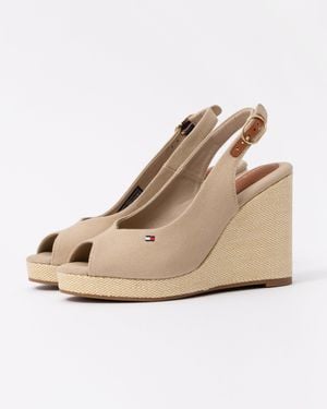 Tommy Hilfiger Flag Slingback Wedge Espadrille - Natural