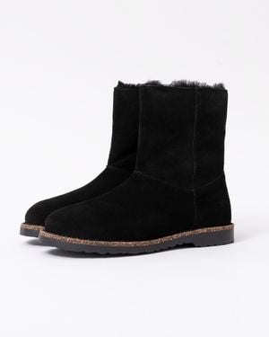 Birkenstock Uppsala Zip Shearling Suede Boots - Black