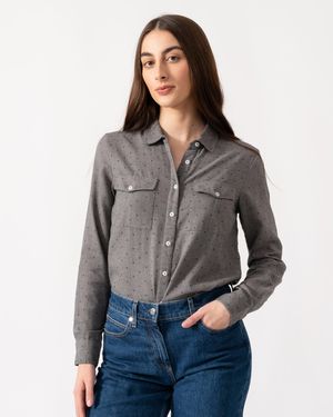 Crew Spot Relaxed Shirt - Grey