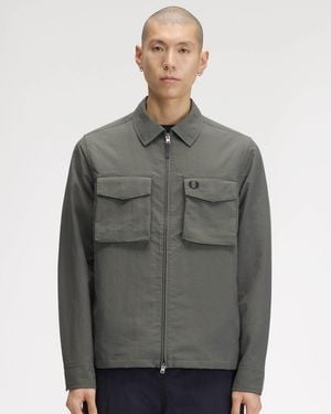 Fred Perry Ripstop Pocket Overshirt - Grey