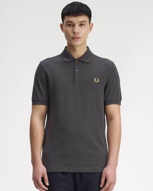 Fred Perry Plain Signature Polo Shirt - Grey