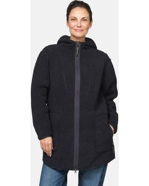 Ilse Jacobsen Bonded Pile Hooded Jacket - Blue