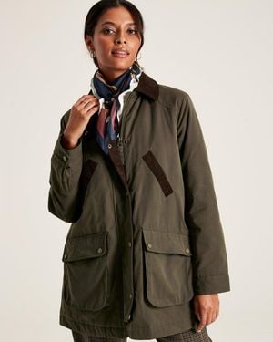 Joules Banbury Quilted Wax Jacket - Brown