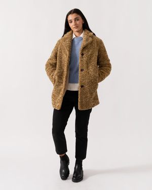 Samsøe & Samsøe Natja Faux Fur Teddy Bear Coat - Multicolour