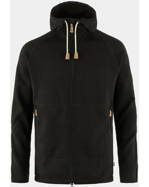 Fjallraven Ovik Fleece Hoodie - Black