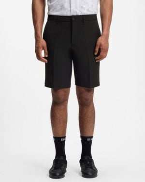 BOSS S_Commuter Slim-Fit Shorts - Black