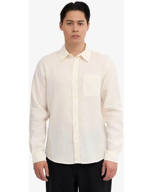 COLORFUL STANDARD Long Sleeve Linen Shirt - White