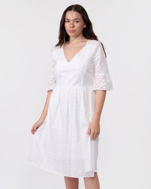 BOSS Boss Casual Abroidita Dress - White